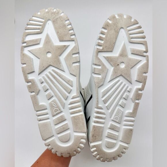 DIOR D-Player 'Quilted Nylon Hight Top Sneakers White Women’s Boots EU39.5 US9.5 - Picture 8 of 11